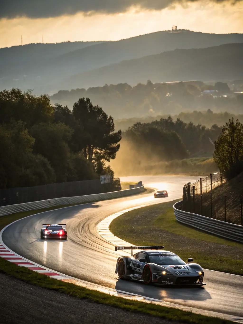 A vibrant image capturing the excitement of the 'Rallye de Roquebillière-Vésubie' event, showcasing rally cars speeding through scenic mountain roads with enthusiastic spectators in the background.