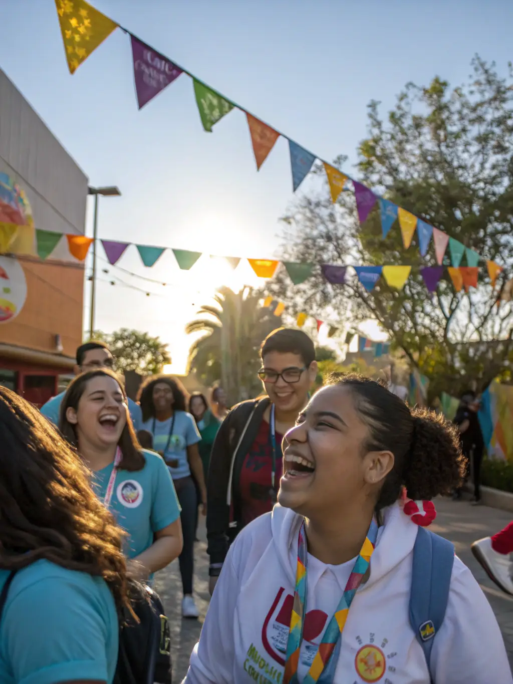 A group of club members engaging with the local community during an outreach event, promoting motorsports and safety.